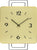 Horloge murale AMS 42x30x5 cm laiton, bois • Design moderne • Mouvement à quartz précis