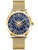 Thomas Sabo Damenquarzuhr mit goldenem Metallband und blauem Zifferblatt