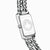 Fond de montre pour femme avec boîtier en acier inoxydable, gravure et bracelet à maillons