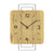 Wanduhr aus Wildeiche mit Holzoptik, analoge Ziffern und schwarze Zeiger, AMS-Logo