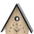 Horloge murale coucou en imitation bois avec fenêtre coucou, chiffres 1-11 et côtés de toit gris