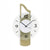 Wanduhr mit facettiertem Mineralglas, Holzgehäuse Sonoma und Aluminiumauflage