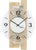 Horloge murale AMS 40x28x6 cm Bois • Mouvement quartz silencieux • Design moderne • Avec incrustations en pierre naturelle