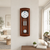 Horloge murale en bois dans un cadre en bois avec cadran rond, pendule et grand gong, murale