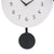 Horloge murale AMS avec chiffres et aiguilles sur cadran rond, avec pendule noire