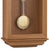 Horloge murale en bois : détail du pendule à bille dans le boîtier inférieur