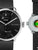 Hybrid-Smartwatch-Zifferblatt mit Temp-Anzeige, schwarzes Armband