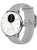 Hybrid-Smartwatch mit grauem Silikonarmband, Zifferblatt mit „EKG“-Anzeige