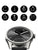 Hybrid-Smartwatch mit schwarzem Zifferblatt und 30-s Anzeige, schwarzes Silikonarmband.