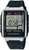 Montre Casio pour homme avec bracelet en résine noire, affichage numérique et boîtier en acier inoxydable