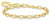 Bracelet jonc doré à maillons ovales et pendentif rond