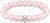 Bracelet perlé en perles roses facettées avec œillet argenté