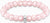 Bracelet en perles de quartz rose avec perles facettées couleur rosé et œillet argenté