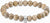 Bracelet en perles d'eau douce beige clair, perles rondes avec passant pour breloques