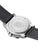 Gehäuseboden einer Herrenarmbanduhr aus Edelstahl mit Schrauben und Serienangaben