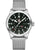 Herrenarmbanduhr Luminox P-38 mit schwarzem Zifferblatt mit GMT-Anzeige und Metallband