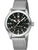 Herrenarmbanduhr Luminox P-38, schwarzes Zifferblatt mit 24h- und GMT-Anzeige, Metallband