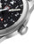 Detailansicht: Luminox P-38 Stahlgehäuse mit Krone und schwarzem Zifferblatt, Saphirglas