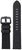 Détail du bracelet de montre : bracelet textile noir avec boucle ardillon et barrettes à l'extrémité