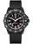 Herren-Armbanduhr mit schwarzem Zifferblatt, GMT-Anzeige und schwarzem Stoffarmband
