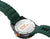 Bracelet de montre pour homme : fond de boîtier avec inscription « NEVER GIVE UP » et bracelet en silicone vert