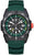 Bracelet de montre pour homme avec bracelet vert, boîtier noir et chiffres lumineux