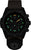 Bracelet de montre pour homme avec boîtier noir, bracelet noir et index lumineux verts
