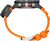 Montre bracelet pour homme, vue de dessus, avec bracelet en silicone orange et éléments de commande