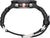 Montre homme avec bracelet noir tressé et boucle ardillon argentée sur le bracelet