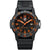 Luminox Herrenarmbanduhr, schwarzes Zifferblatt mit orange Markierungen, schwarzes Band, Rundansicht