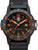 Luminox Herrenarmbanduhr mit schwarzem Carbonox-Gehäuse und schwarzem Silikonband, orange Zifferblatt