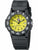 Luminox Herrenuhr mit schwarzem Armband und gelbem Zifferblatt mit Ziffernring