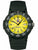 Luminox Herrenuhr: schwarzes Gehäuse, gelbes Zifferblatt, schwarzes Kautschukband