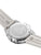 Luminox Uhrenrückseite mit Gravur und beigem Gummiarmband, rundes Gehäuse