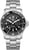 Bracelet de montre pour homme en argent avec cadran noir, date « SAM 31 »