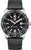 Montre de plongée pour homme avec cadran noir, lunette et bracelet en silicone noir