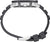 Bracelet de montre de plongée avec bracelet en silicone noir et boucle en acier inoxydable