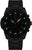 Taucheruhr mit schwarzem Armband, schwarzem Zifferblatt, grüne Leuchtmarkierungen, Datum 31