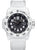 Montre Luminox pour homme avec boîtier blanc, cadran noir et guichet date