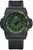 Montre homme avec boîtier noir, cadran vert et bracelet textile noir