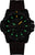Montre automatique avec cadran noir et bracelet en silicone noir, index lumineux, date visible