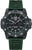 Herrenuhr mit schwarzem Gehäuse, grünem Ziffernblatt und grüner Silikonarmband-Uhr mit Datum 31.