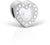 Bering YourHeart-1 Charms cœur en acier inoxydable avec strass