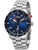 Herrenarmbanduhr Zeppelin mit blauem Zifferblatt und Metallarmband