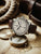 Zeppelin Herrenarmbanduhr mit beigem Zifferblatt und braunem Lederarmband, Chronograph-Subdials