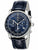 Zeppelin Herren-Chronographenuhr mit blauem Zifferblatt und Lederarmband