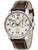 Herren-Chronograph von Zeppelin: braunes Lederarmband, silbernes Zifferblatt mit Chrono-Subdials