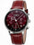 Herren-Chronograph: schwarzes Zifferblatt, braunes Lederarmband, Edelstahlgehäuse