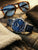 Zeppelin Herrenarmbanduhr Atlantic 8416-3 mit blauem Zifferblatt und dunkelblauem Lederarmband