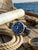 Zeppelin Herrenarmbanduhr Atlantic 8416-3 mit blauem Zifferblatt und dunkelblauem Lederarmband